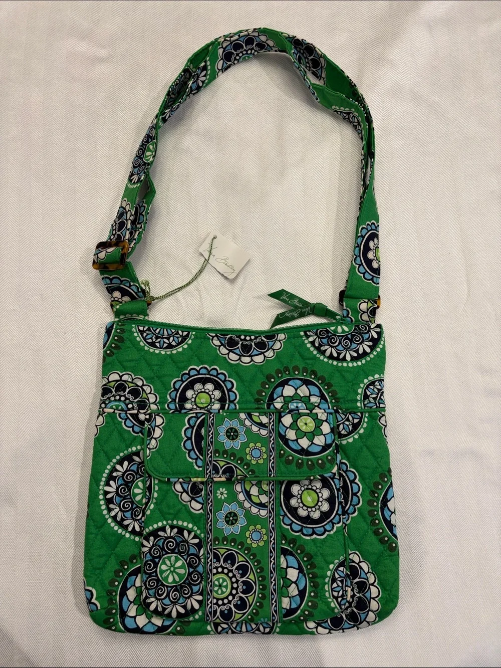Vera Bradley Green Quilted Crossbody Bag